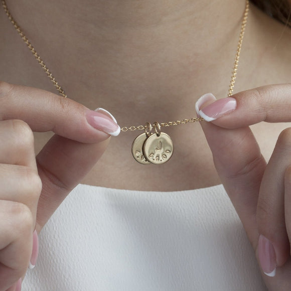 Gold Date and Initial Necklace - Lulu + Belle Jewellery