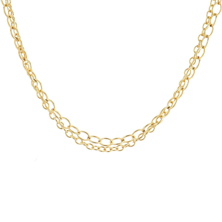 Gold double chain necklace - Lulu + Belle Jewellery