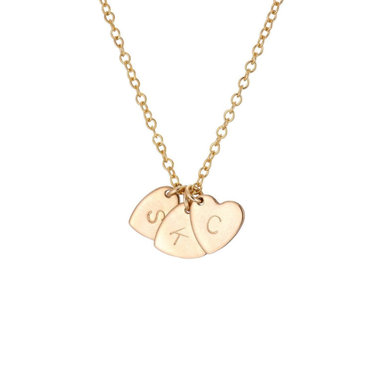 Gold Heart Initial Necklace - Lulu + Belle Jewellery