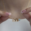 Gold Heart Necklace with Initials + Birthstone - Lulu + Belle Jewellery