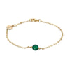 Gold Initial Bracelet with Birthstone - Lulu + Belle Jewellery