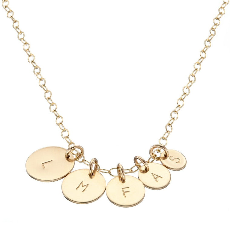 Personalized Mother Necklace, Gold Three Disc Necklace, Mother Children  Initial Necklace, Child Name, Mother Day From Son, Gift for Wife - Etsy | Initial  necklace, Mother necklace personalized, Initial jewelry