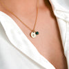 Gold Initial Necklace + Birthstone - Lulu + Belle Jewellery