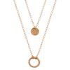 Gold Layered Necklace with Disc and Karma - Lulu + Belle Jewellery