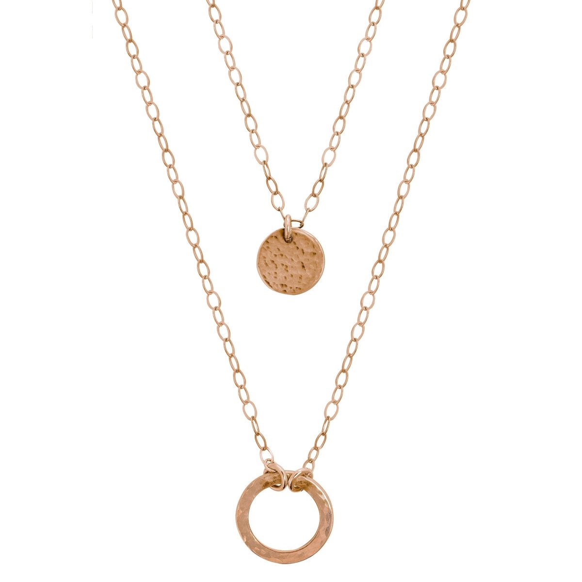 Gold Layered Necklace with Disc and Karma - Lulu + Belle Jewellery