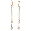 Gold Long Freshwater Pearl Earrings - Lulu + Belle Jewellery