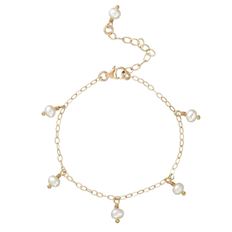 Gold or Silver Tiny Pearl Bracelet - Lulu + Belle Jewellery