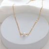 GRACE Suspended Single Pearl Necklace Gold or Silver - Lulu + Belle Jewellery