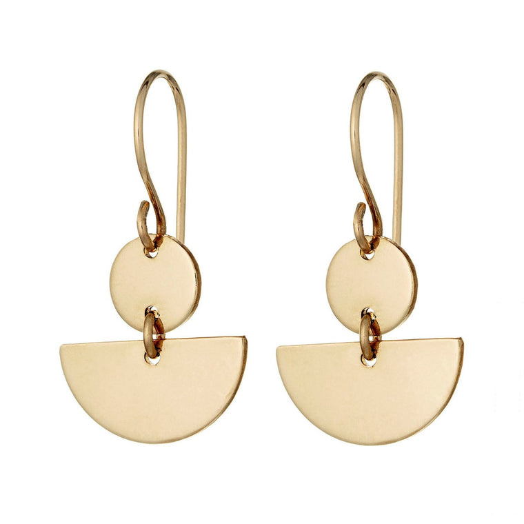 Half Moon Drop Earrings Gold - Lulu + Belle Jewellery