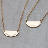 Half Moon Silver or Gold Name Necklace - Lulu + Belle Jewellery