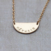 Half Moon Silver or Gold Name Necklace - Lulu + Belle Jewellery
