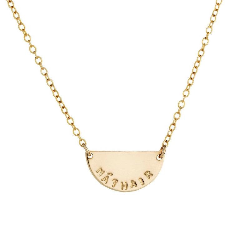 Half Moon Silver or Gold Name Necklace - Lulu + Belle Jewellery