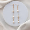 ISABELLE Long Pearl Earrings Gold or Silver - Lulu + Belle Jewellery