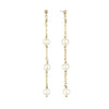 ISABELLE Long Pearl Earrings Gold or Silver - Lulu + Belle Jewellery