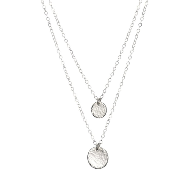 Layered Silver Discs Necklace - Lulu + Belle Jewellery