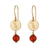 Leafy Birthstone Earrings Gold - Lulu + Belle Jewellery