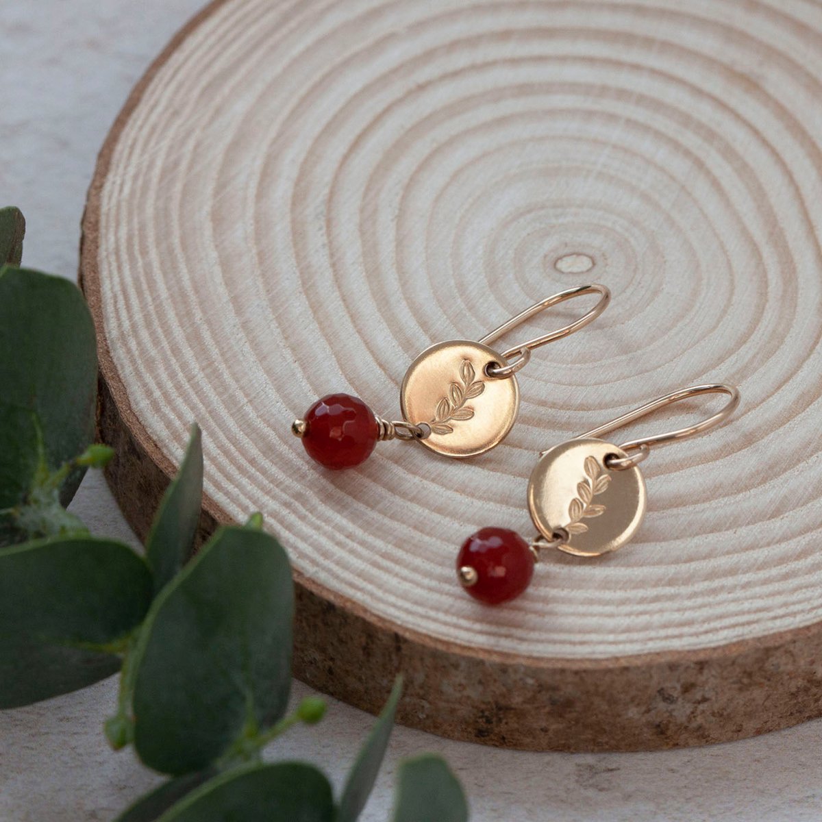 Rose gold birthstone earrings discount