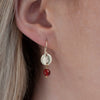 Leafy Birthstone Earrings Silver - Lulu + Belle Jewellery