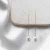 LILI Pearl Threader Earrings - Gold or Silver - Lulu + Belle Jewellery