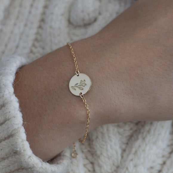 Lily disc bracelet gold - Lulu + Belle Jewellery