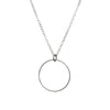 Long Circle Necklace in Silver - Lulu + Belle Jewellery