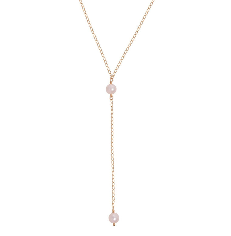 Long Freshwater Pearl Necklace Gold - Lulu + Belle Jewellery