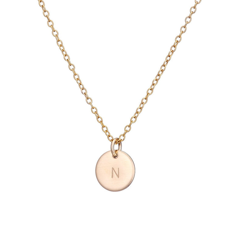 Medium Gold Initial Necklace - Lulu + Belle Jewellery