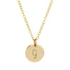 Medium Gold Initial Necklace Script - Lulu + Belle Jewellery