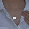Medium Sterling Silver Initials Necklace Script - Lulu + Belle Jewellery