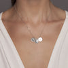 Medium Sterling Silver Initials Necklace Two or More Discs - Lulu + Belle Jewellery