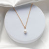 MIA Dainty Single Pearl Pendant Gold or Silver - Lulu + Belle Jewellery