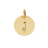 Midi 9kt Solid Gold Initial Disc in Script - Lulu + Belle Jewellery