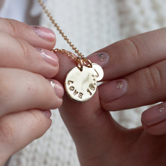 Personalised necklace with initials gold - Lulu + Belle Jewellery