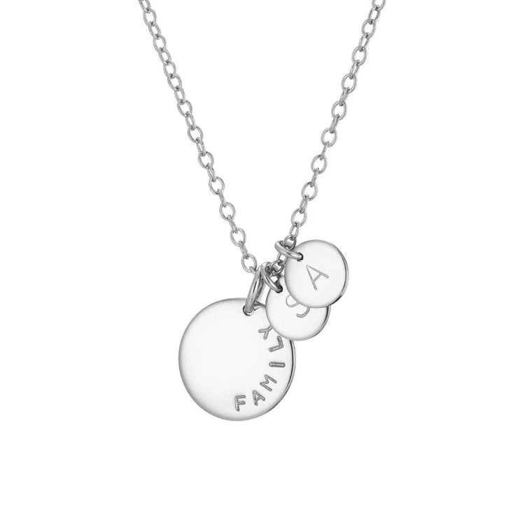 Personalised necklace with initials silver - Lulu + Belle Jewellery