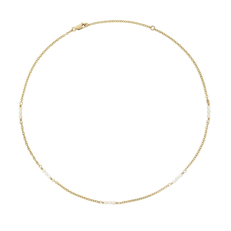 PIA Mini Pearl Necklace Gold or Silver - Lulu + Belle Jewellery