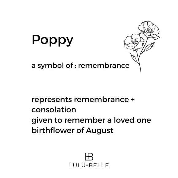 Poppy flower necklace silver - Lulu + Belle Jewellery