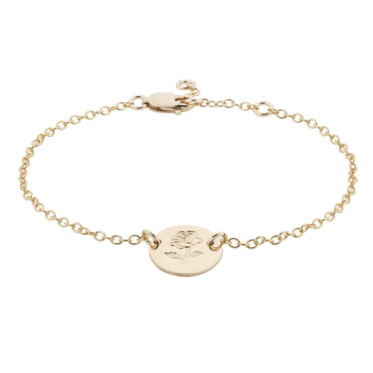 Rose disc bracelet gold - Lulu + Belle Jewellery