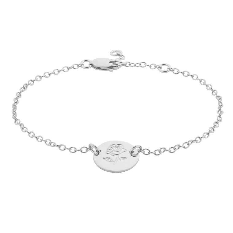 Rose disc bracelet silver - Lulu + Belle Jewellery