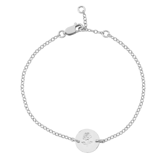Rose disc bracelet silver - Lulu + Belle Jewellery