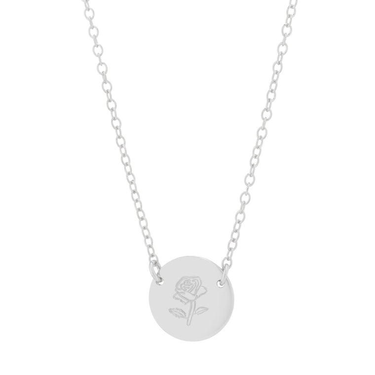 Rose disc chain silver - Lulu + Belle Jewellery