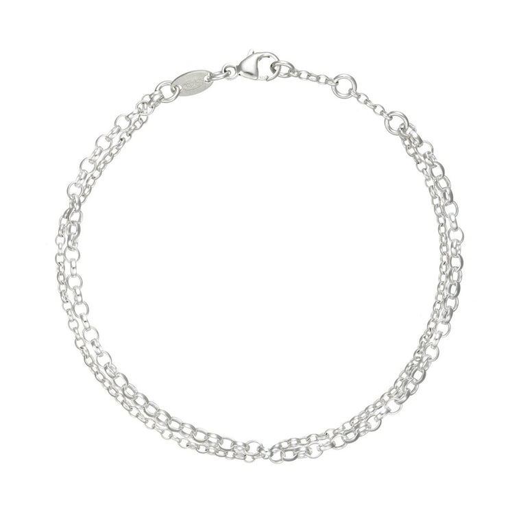 Silver Double Chain Bracelet - Lulu + Belle Jewellery