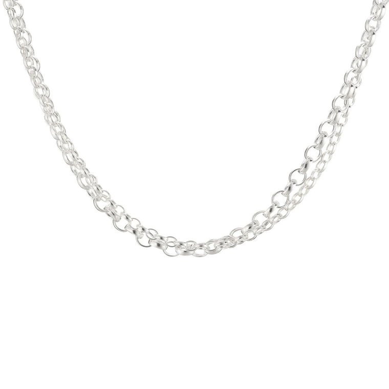 Silver double chain necklace - Lulu + Belle Jewellery