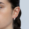 Silver Hoop Earrings with Stars - Lulu + Belle Jewellery