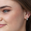 Silver Hoop Earrings with Stars - Lulu + Belle Jewellery