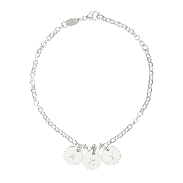 Silver Initial Bracelet - Lulu + Belle Jewellery