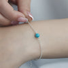 Silver initial Bracelet with Birthstone - Lulu + Belle Jewellery