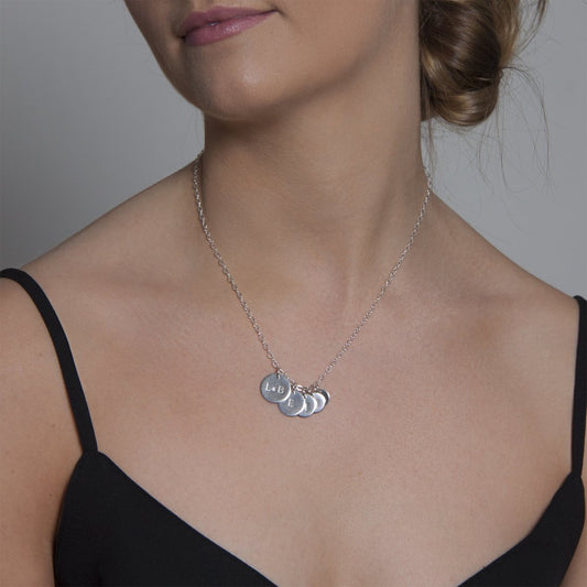 Silver Initial Family Necklace - Lulu + Belle Jewellery
