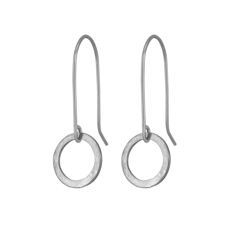 Silver Karma Drop Earrings - Lulu + Belle Jewellery