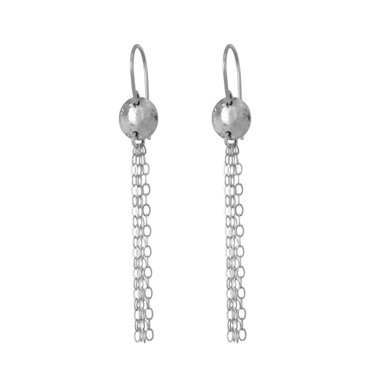 Silver Long Fringe Earrings - Lulu + Belle Jewellery