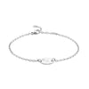 Silver oval initial bracelet - Lulu + Belle Jewellery